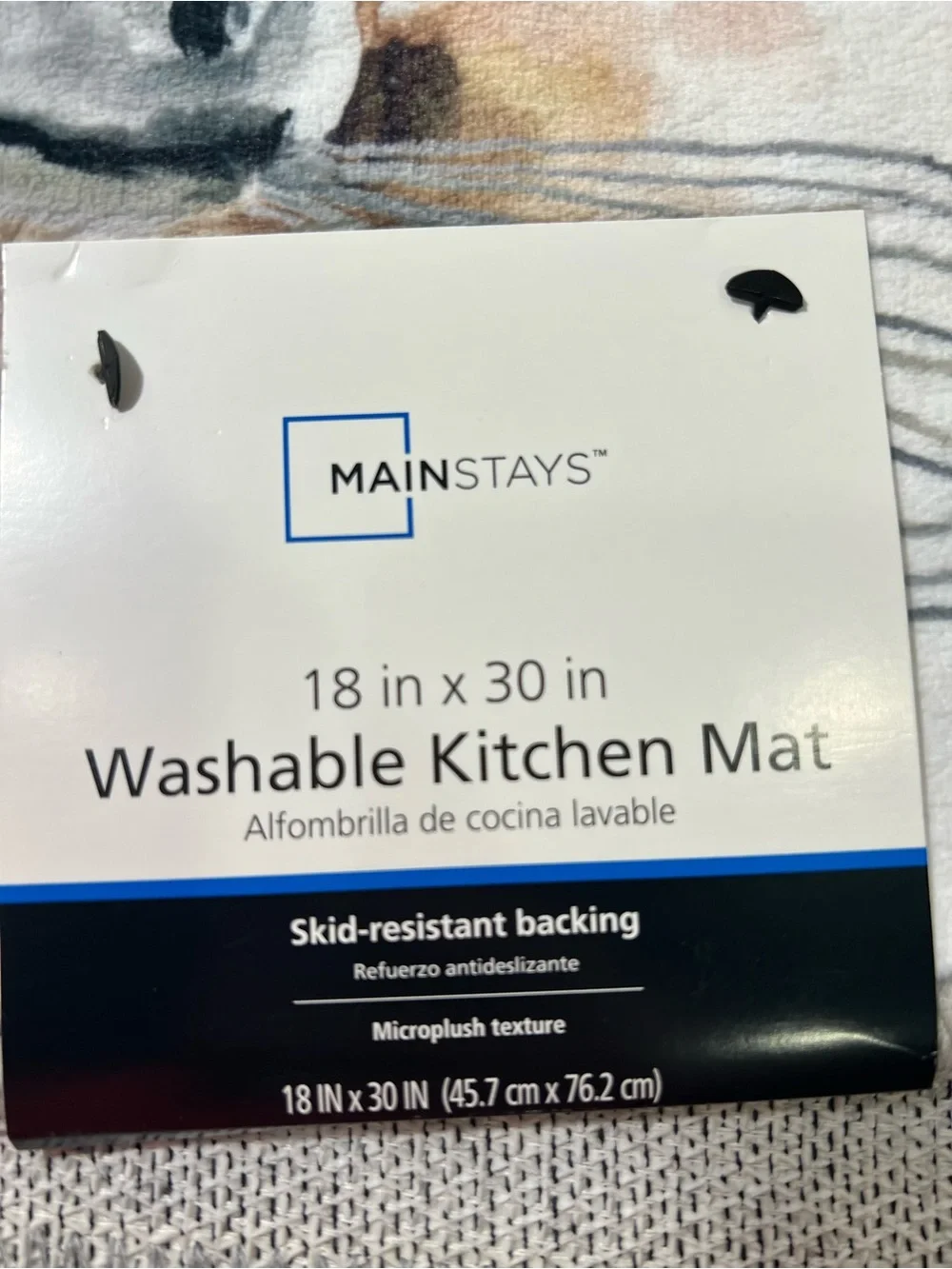 Mainstays Cow Chef Kitchen Mat - White, Brown, Black, Gray